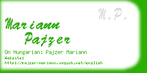 mariann pajzer business card